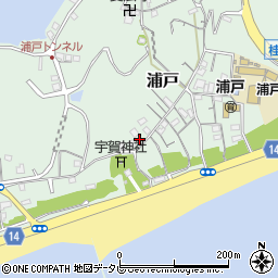 高知県高知市浦戸516周辺の地図