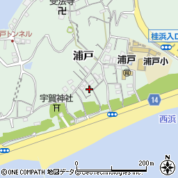 高知県高知市浦戸570周辺の地図