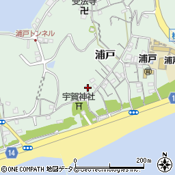 高知県高知市浦戸517周辺の地図