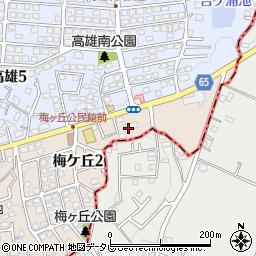 ファミリーマート太宰府梅ヶ丘店周辺の地図