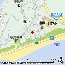高知県高知市浦戸555周辺の地図