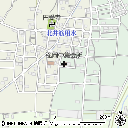高知市役所　市民協働部関係集会所等弘岡中集会所周辺の地図