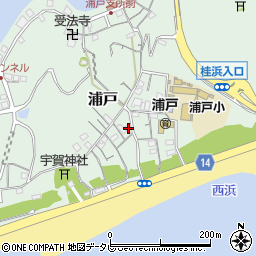高知県高知市浦戸551周辺の地図