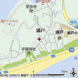 高知県高知市浦戸496周辺の地図