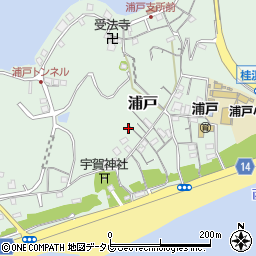 高知県高知市浦戸499周辺の地図