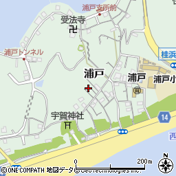 高知県高知市浦戸493周辺の地図