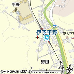 愛媛県大洲市平野町野田121周辺の地図