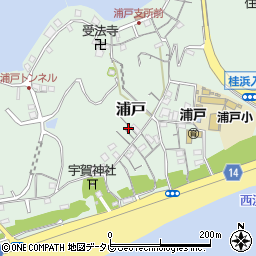 高知県高知市浦戸487周辺の地図