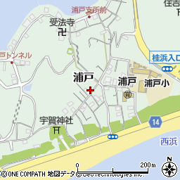 高知県高知市浦戸475周辺の地図