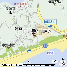 高知県高知市浦戸533周辺の地図