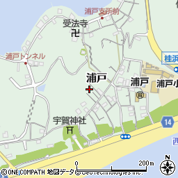 高知県高知市浦戸491周辺の地図