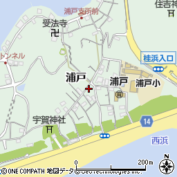 高知県高知市浦戸549周辺の地図