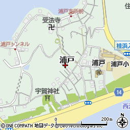 高知県高知市浦戸481-3周辺の地図