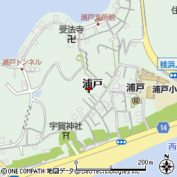 高知県高知市浦戸481周辺の地図