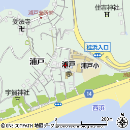 高知県高知市浦戸442周辺の地図