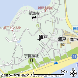 高知県高知市浦戸490周辺の地図