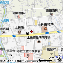 高知銀行高岡支店周辺の地図