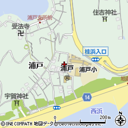高知県高知市浦戸441-2周辺の地図