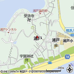 高知県高知市浦戸472周辺の地図