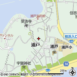 高知県高知市浦戸466周辺の地図
