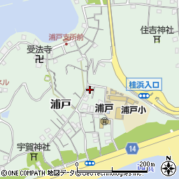 高知県高知市浦戸461周辺の地図