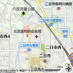 福岡県筑紫野市二日市西1丁目1-1周辺の地図