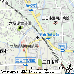 福岡県筑紫野市二日市西1丁目2-6周辺の地図