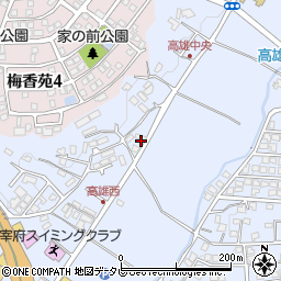 福岡県太宰府市高雄1丁目3737周辺の地図