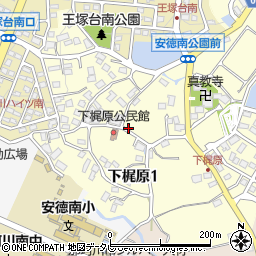 〒811-1222 福岡県那珂川市下梶原の地図