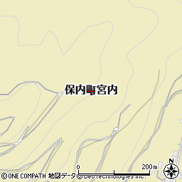 愛媛県八幡浜市保内町宮内周辺の地図