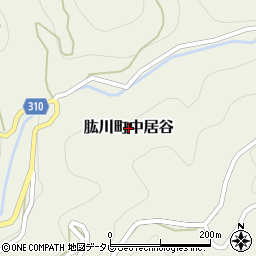 愛媛県大洲市肱川町中居谷周辺の地図