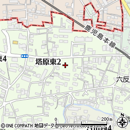 福岡二日市寮周辺の地図