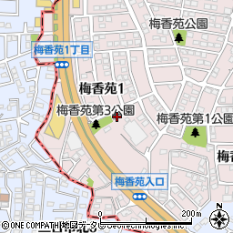 梅香苑公民館周辺の地図