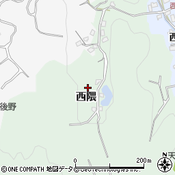福岡県那珂川市西隈周辺の地図