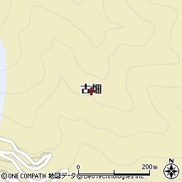 高知県高岡郡佐川町古畑周辺の地図