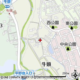 福岡県大野城市牛頸34周辺の地図