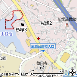 天ぷら だるまいちばん 筑紫野店周辺の地図