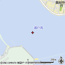 浦戸湾周辺の地図