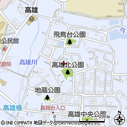 福岡県太宰府市高雄4丁目周辺の地図