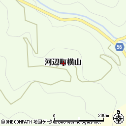 愛媛県大洲市河辺町横山周辺の地図