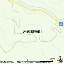 愛媛県大洲市河辺町横山周辺の地図