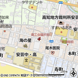 高知県安芸市本町周辺の地図