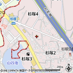セブンイレブン筑紫野杉塚店周辺の地図