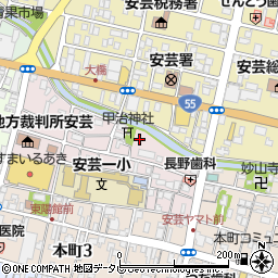 高知県安芸市久世町周辺の地図