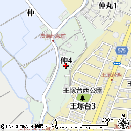福岡県那珂川市仲4丁目周辺の地図