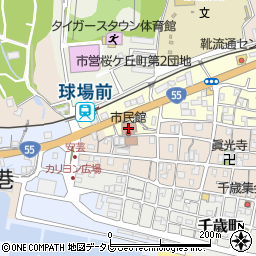 市民館周辺の地図
