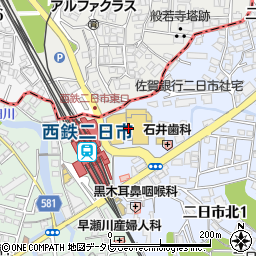 福岡銀行イオン二日市店 ＡＴＭ周辺の地図