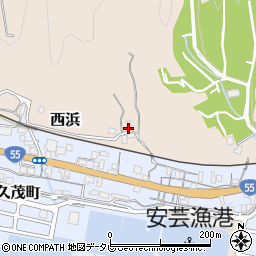 高知県安芸市西浜2524周辺の地図