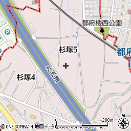 福岡県筑紫野市杉塚周辺の地図