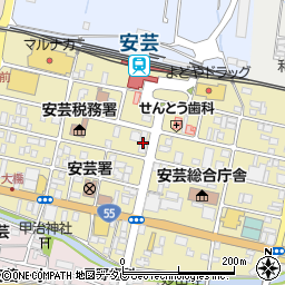 四国労働金庫安芸支店周辺の地図
